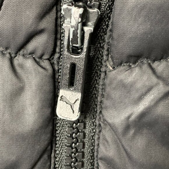 Puma Women’s Black Quilted Hooded Jacket – Size Small – Classic Athletic Style - Picture 7 of 14